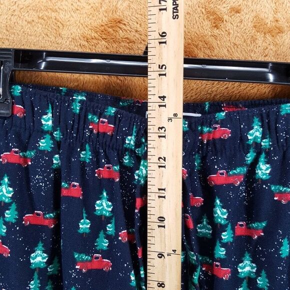 CLUB ROOM Pajama Pants Mens XL Navy Flannel Christmas Tree Truck Cozy Comfort PJ - Picture 10 of 12